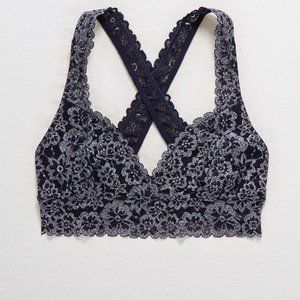 Blue Aerie Criss Cross back lace bra